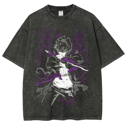 SOLO LEVELING Unisex Fit Washed T-Shirt