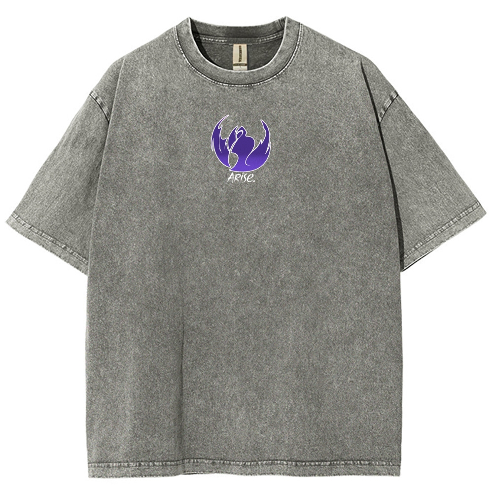 Solo-Leveling Ahjin Guild Steeetwear Washed T-Shirt