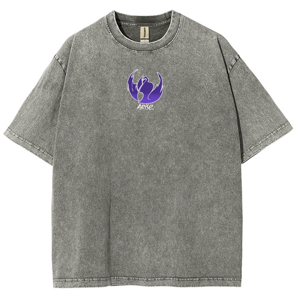 Solo-Leveling Ahjin Guild Steeetwear Washed T-Shirt