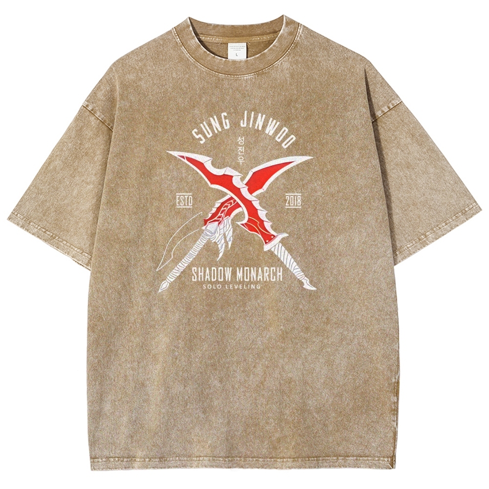 Solo Leveling Unisex Fit Washed T-Shirt