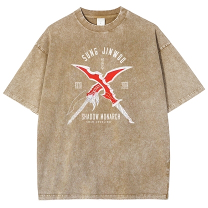 Solo Leveling Unisex Fit Washed T-Shirt