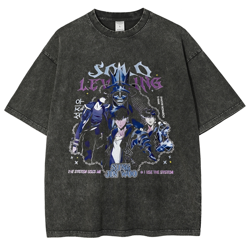Solo Leveling Unisex Fit Washed T-Shirt