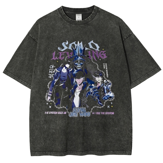 Solo Leveling Unisex Fit Washed T-Shirt