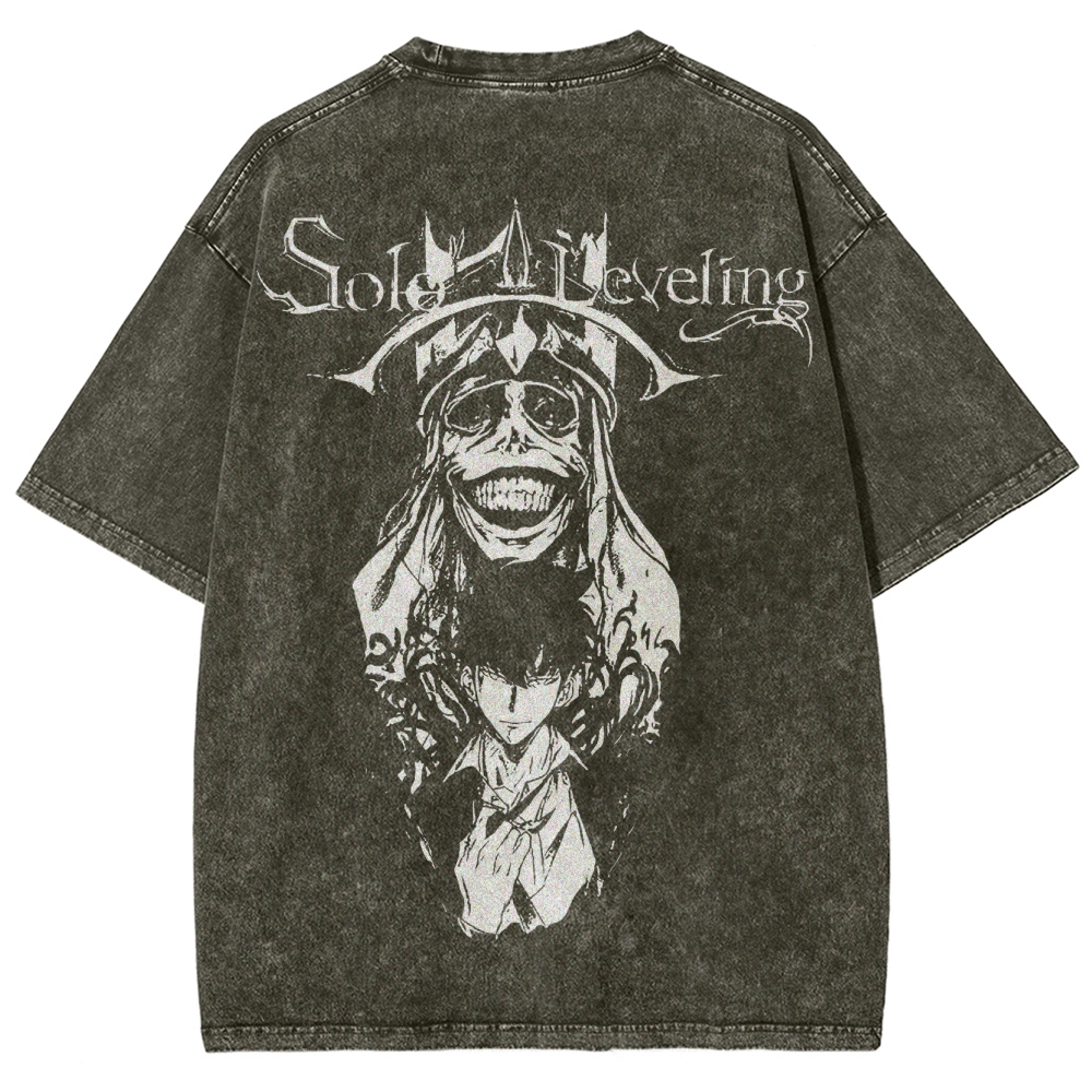 solo leveling Unisex Fit Washed T-Shirt 2502004280