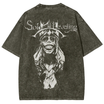 solo leveling Unisex Fit Washed T-Shirt 2502004280