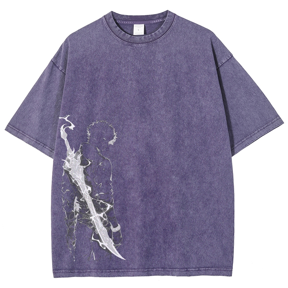 solo leveling Unisex Fit Washed T-Shirt 2502004280