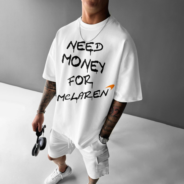 Unisex Casual Need Money For Racing Print Print T-shirt