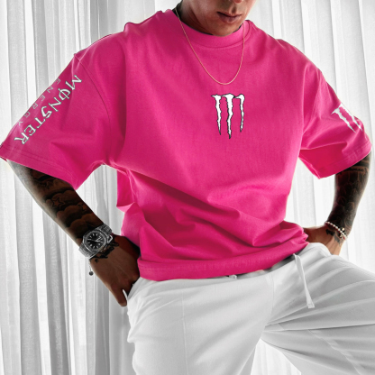 Oversize Energy Drink Style Print Tee