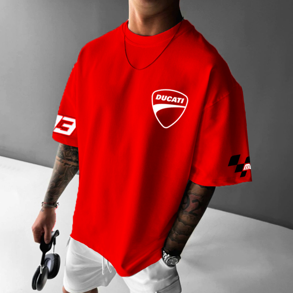 Unisex Oversized Motorcycle Graphic T-Shirt