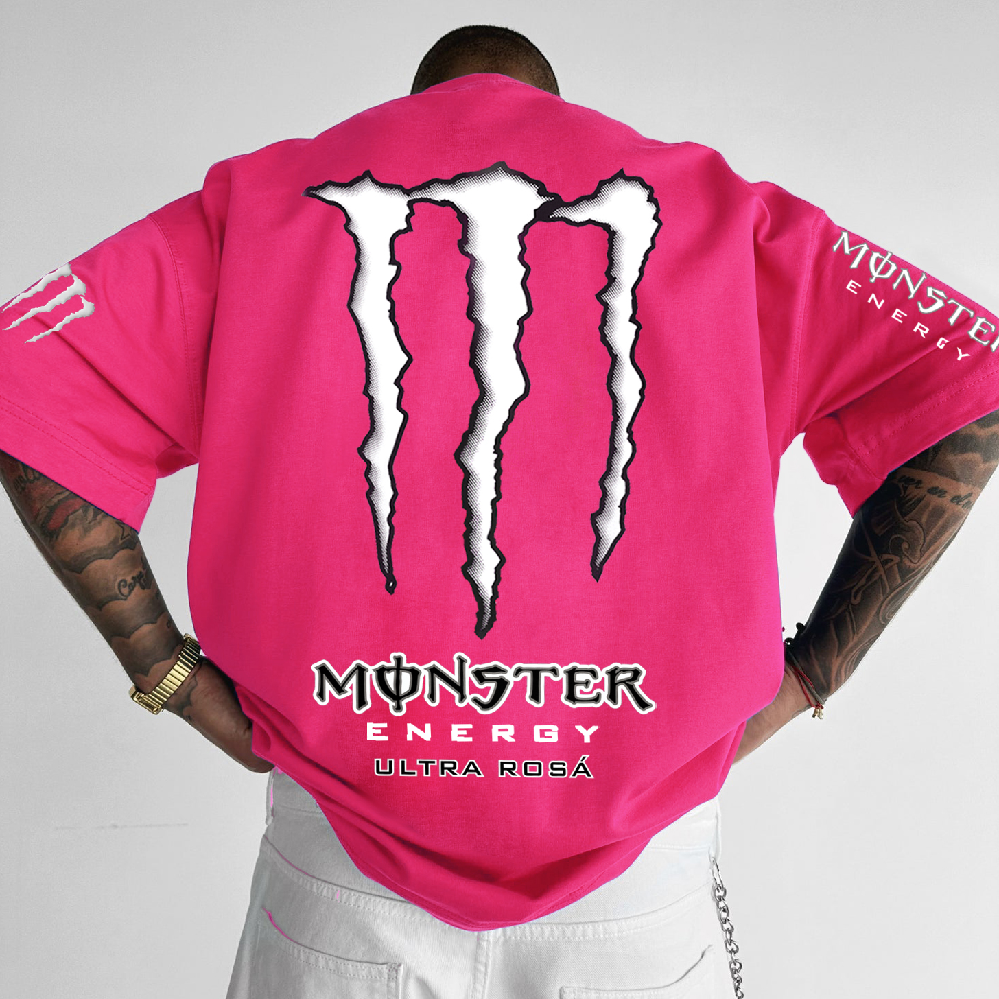 Oversize Energy Drink Style Print Tee