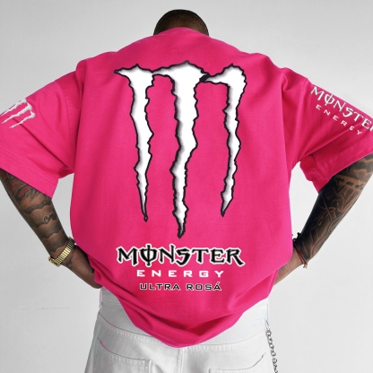 Oversize Energy Drink Style Print Tee