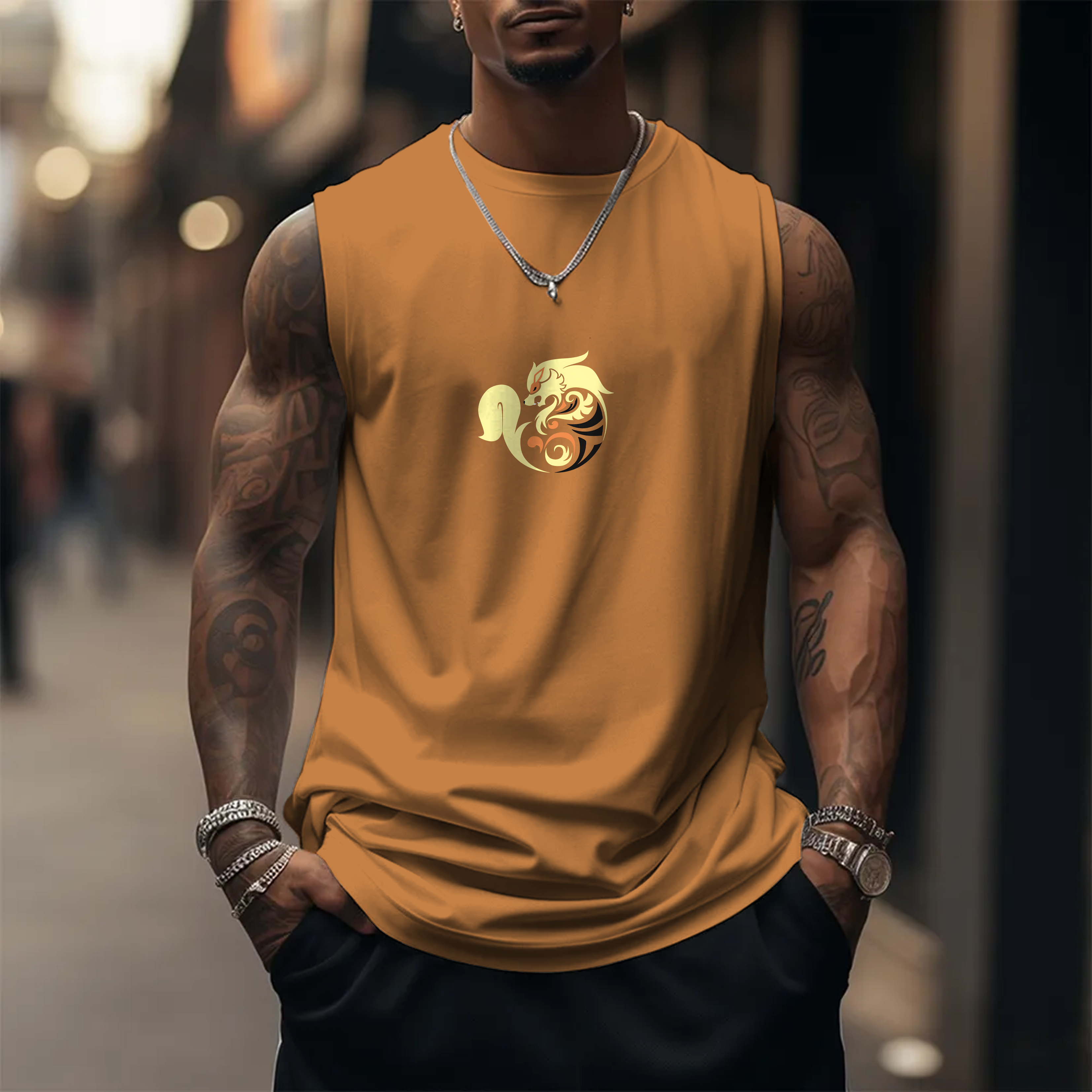Unisex  Casual Anime  Tank Top