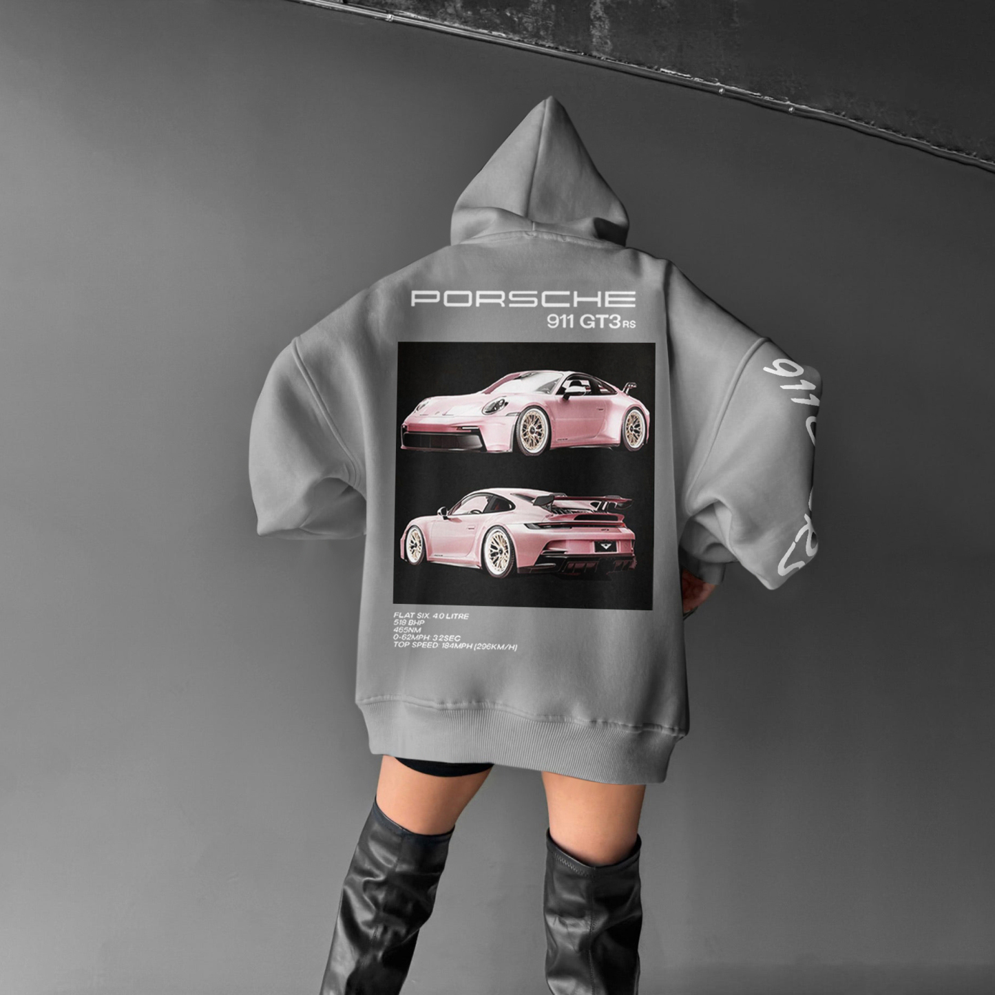 Oversize Sports Car 911 GT3RS Hoodie