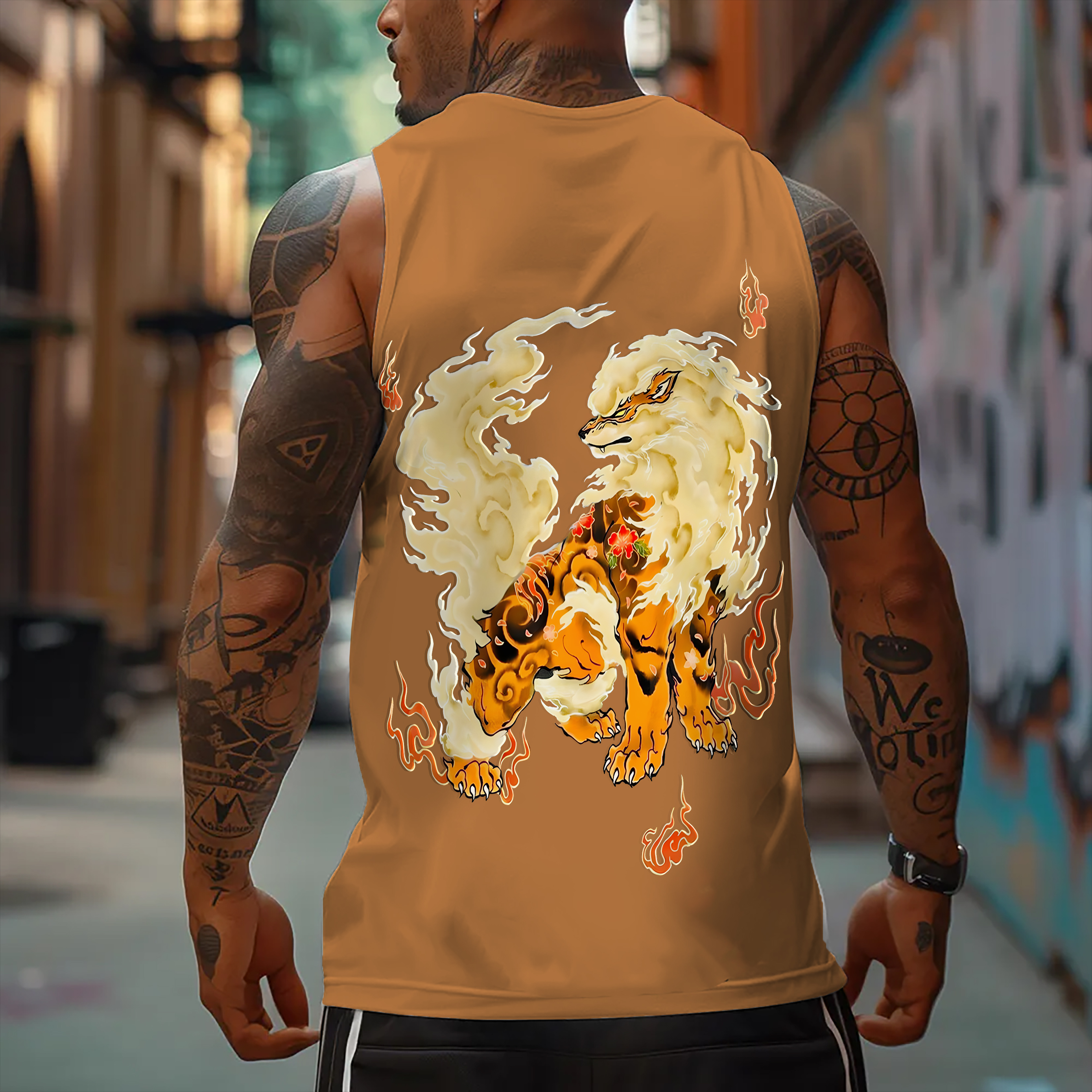 Unisex  Casual Anime  Tank Top