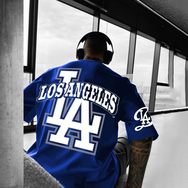 Baseball lettering print oversized T-shirt