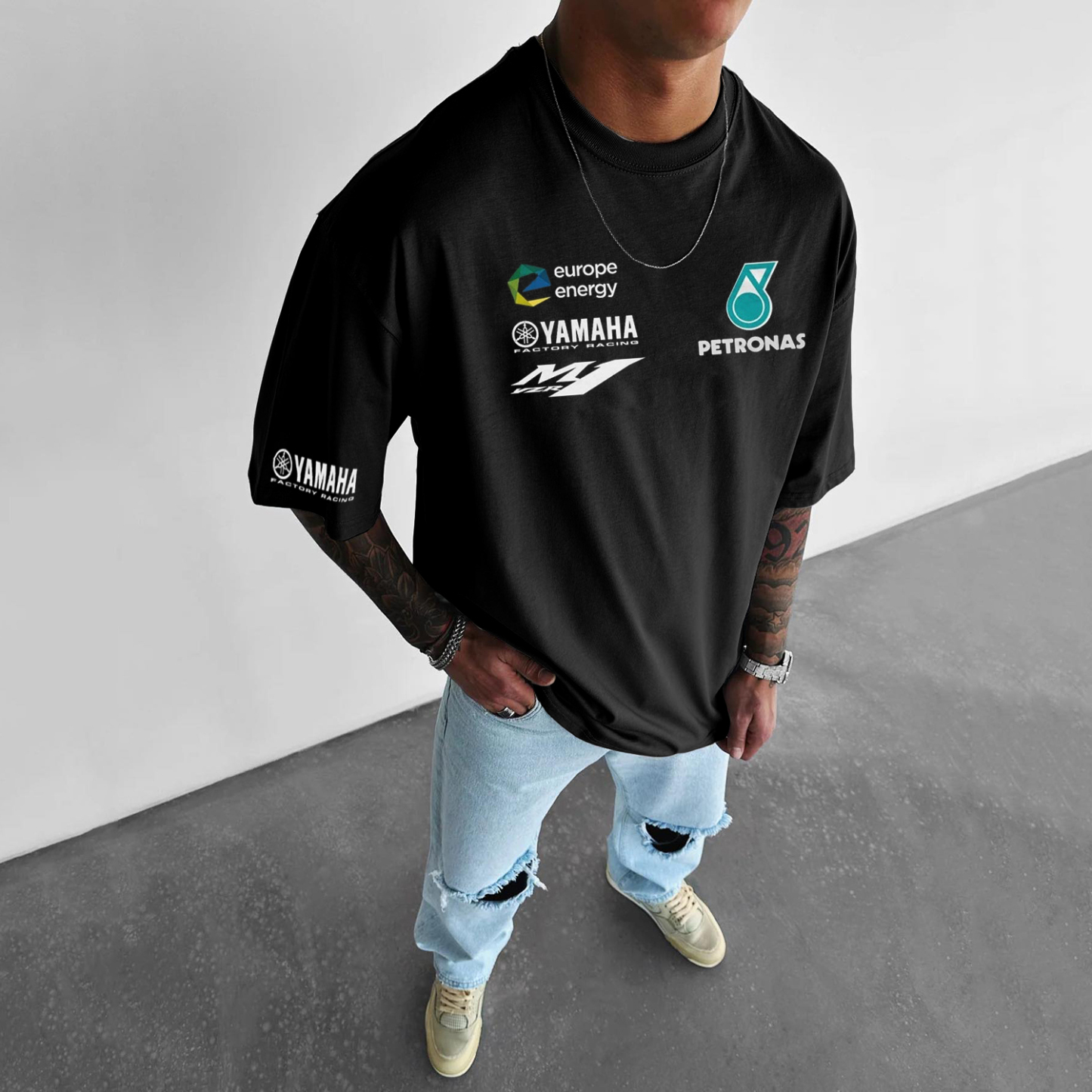 Men's Leisure Motorcycle Racing Printed T-shirt