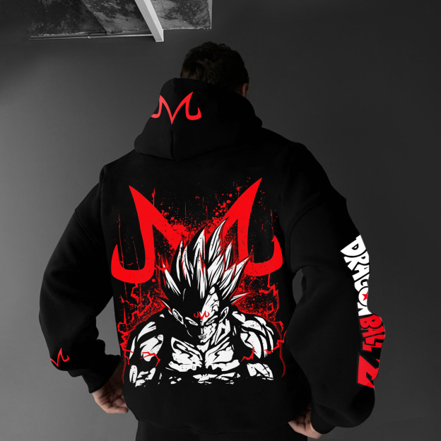 Unisex Oversized Anime Print Hoodie-Teegamechanger