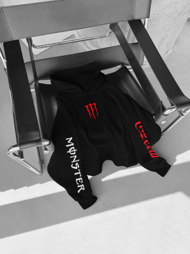 Oversize Energy Drink Print Hoodie