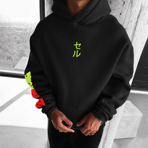 Unisex Anime Print Casual Oversized Hoodie-Teegamechanger