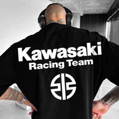 Motorcycle Lettering Printed Casual T-shirt