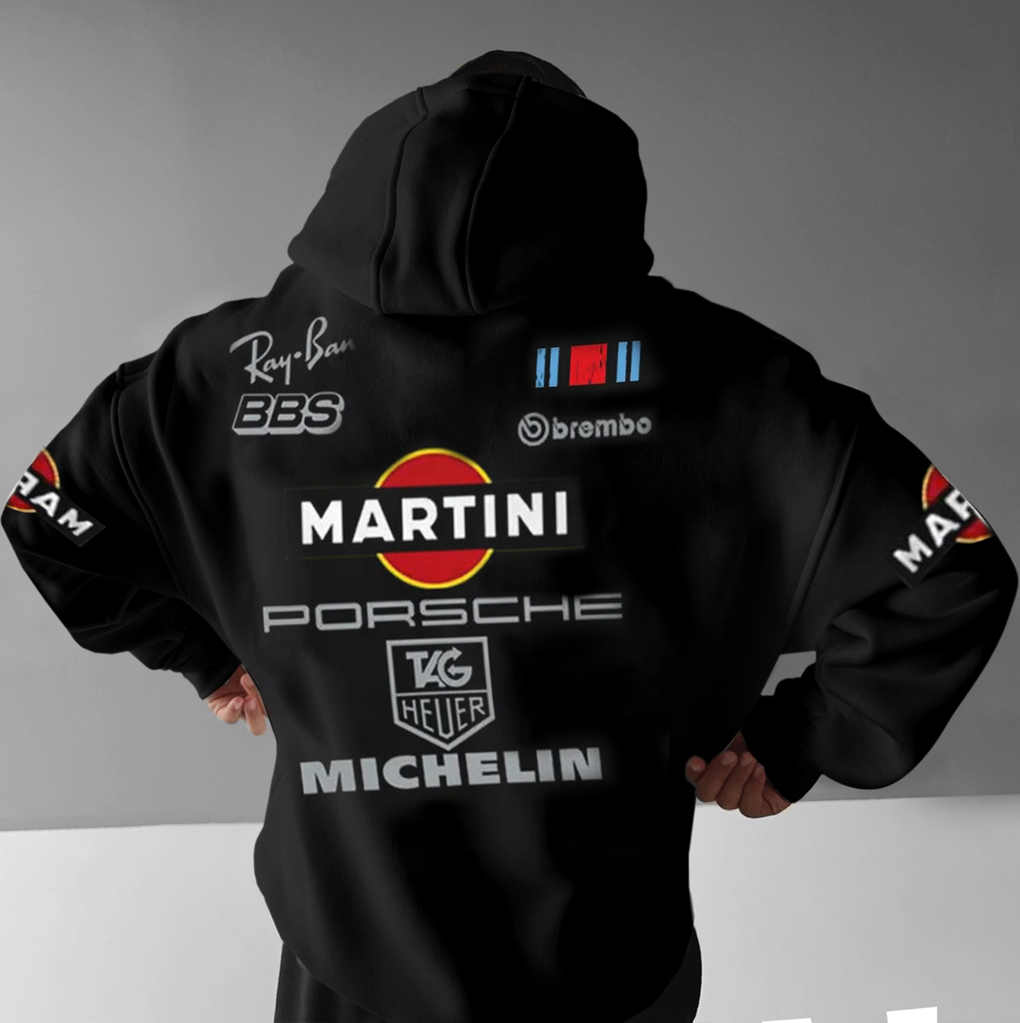 Men Oversize Casual Martini Racing Hoodie