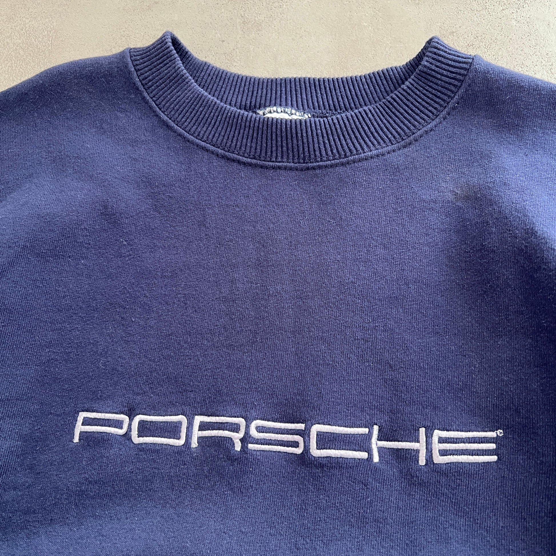 Unisex Vintage Machine Embroidered Racing Casual Oversized Sweatshirt