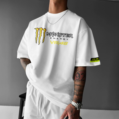 Unisex Casual Oversized 46 Racing Print Printed T-Shirt