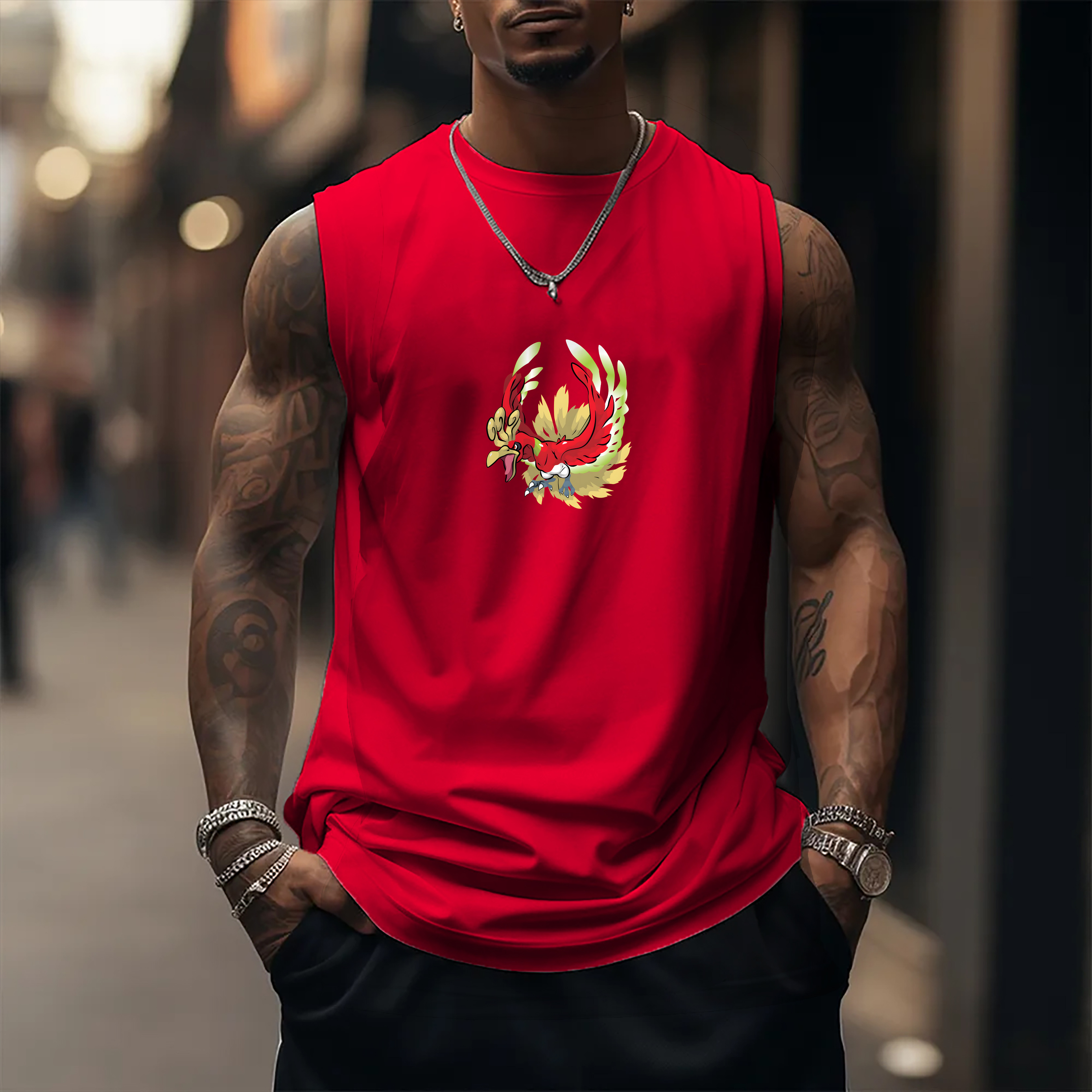 Unisex Anime Sleeveless Tank Top