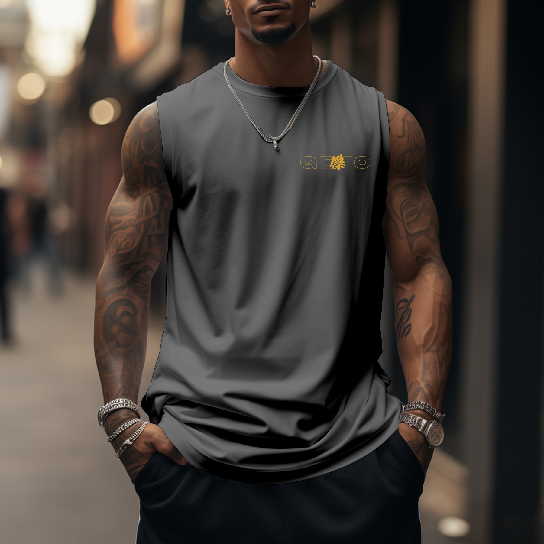 Unisex Anime Sleeveless Tank Top