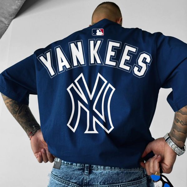 Unisex Casual Oversized Baseball Graphic Print T-Shirt