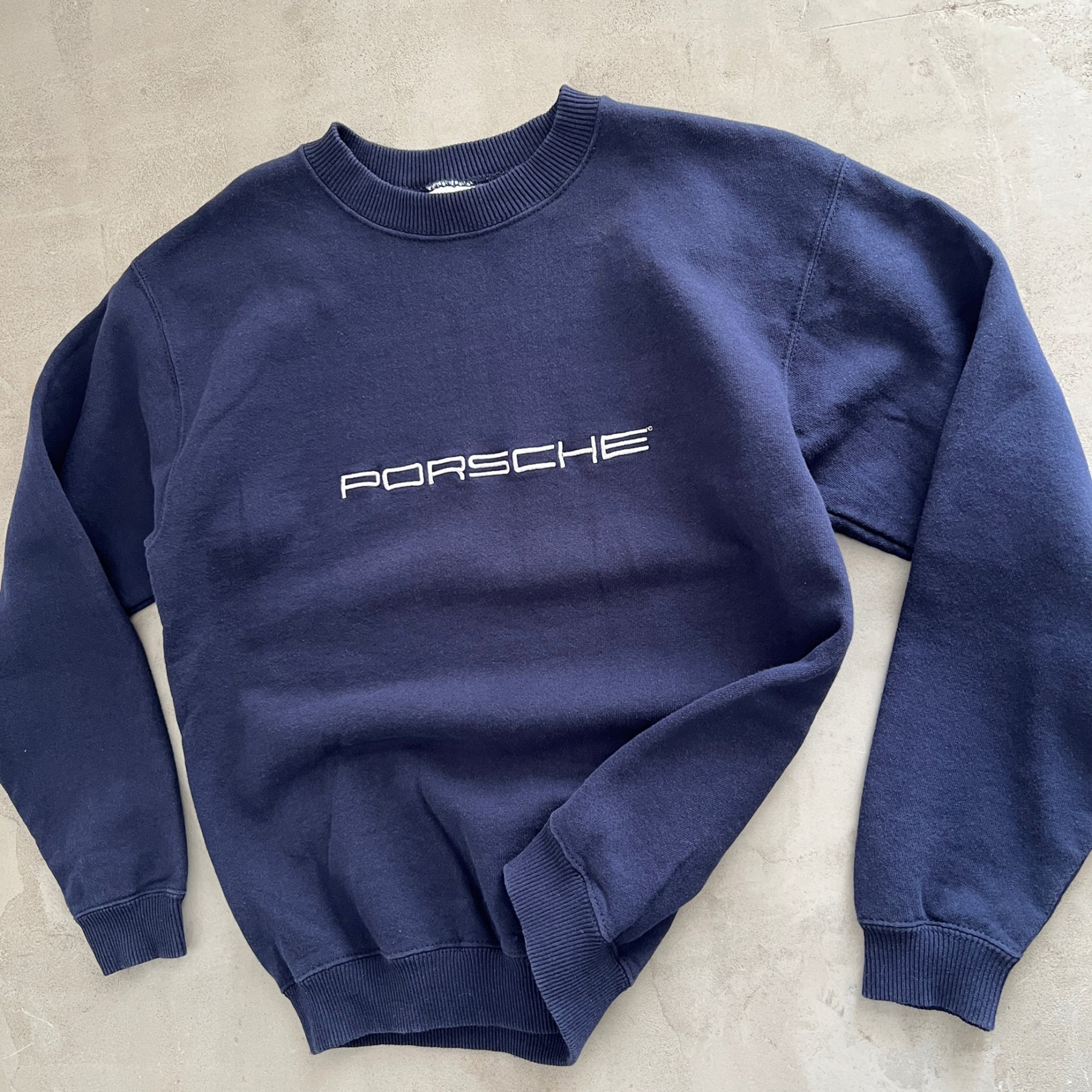 Unisex Vintage Machine Embroidered Racing Casual Oversized Sweatshirt