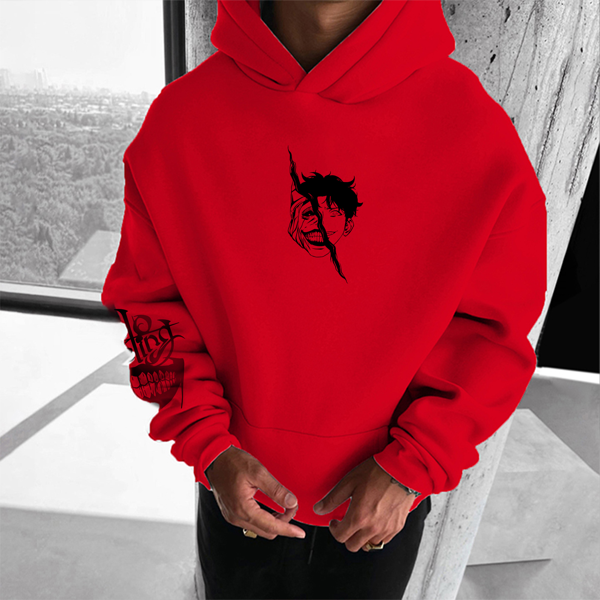 Unisex Anime Graphic Streetwear Vintage Hoodie