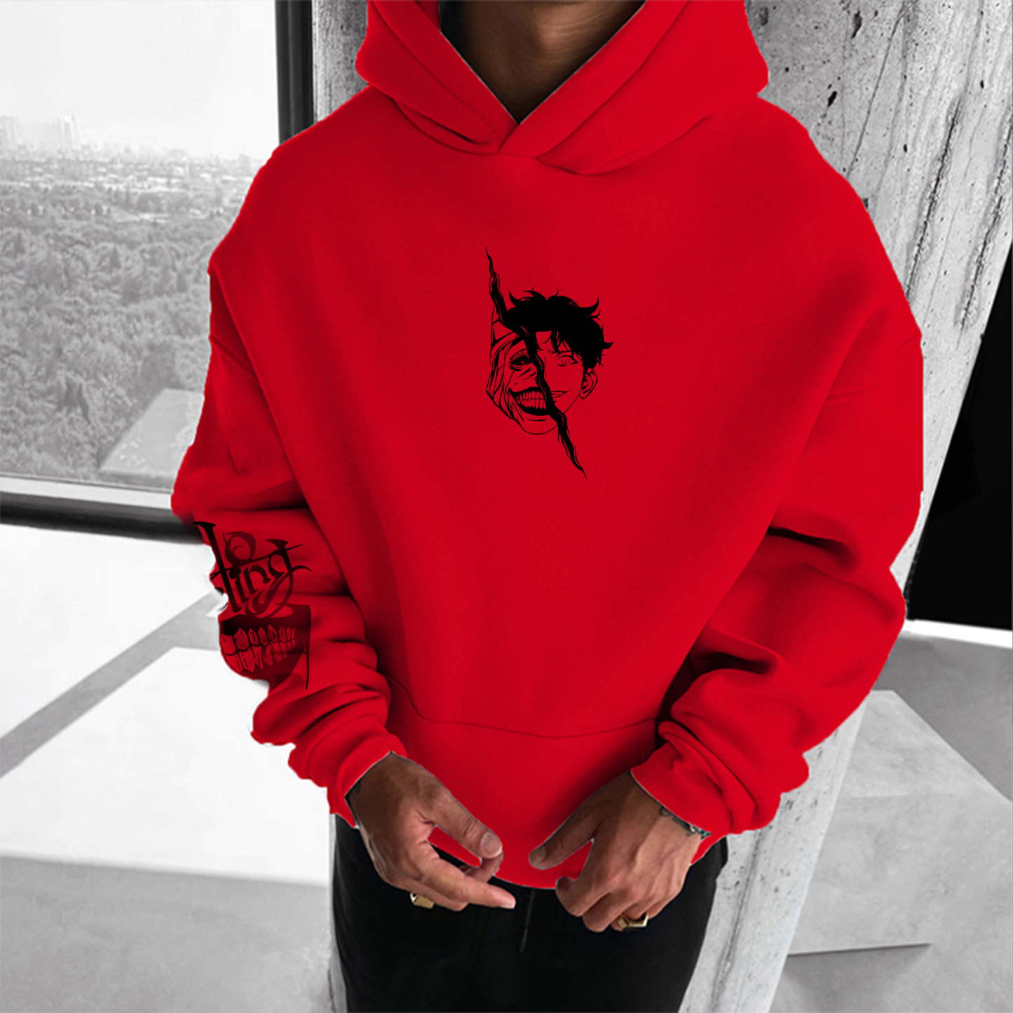 Unisex Anime Graphic Streetwear Vintage Hoodie