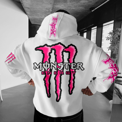 Oversize Racing Graphic Print Hoodie