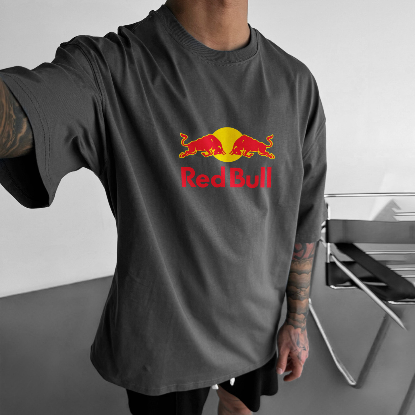 OversizedEnergy Drink Print T-shirt