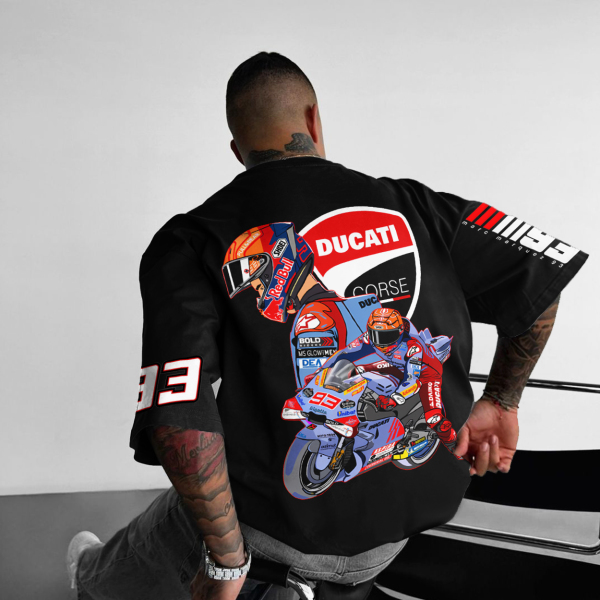 Unisex Motorcycle NO.93 Rider Oversized T-Shirt