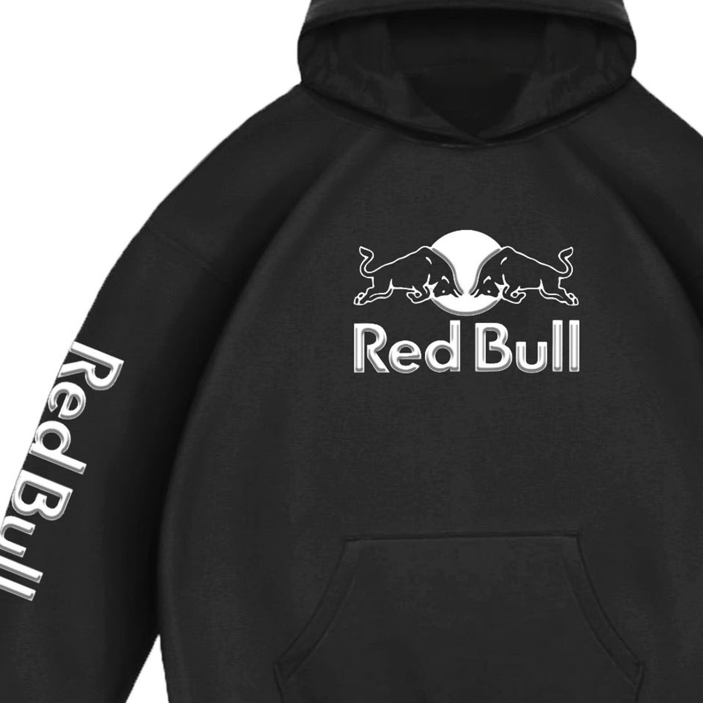 (Puff)Unisex Racing Foam Print Casual Autumn And Winter Oversized Hoodie