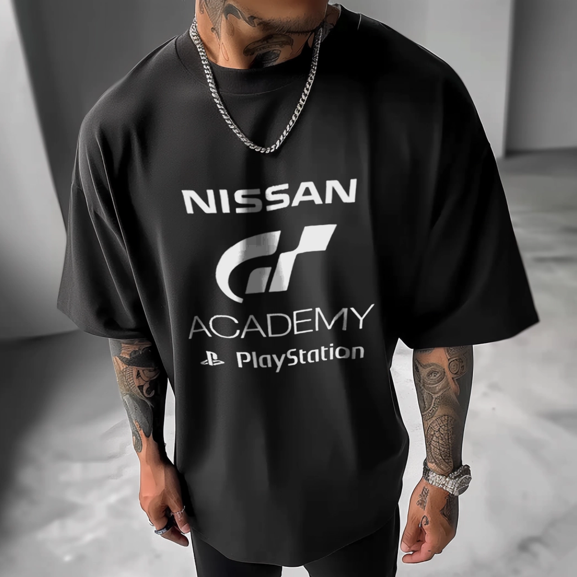 Nissan GT Academy And PlayStation Collaborate On Trendy Printed Logo T-shirt