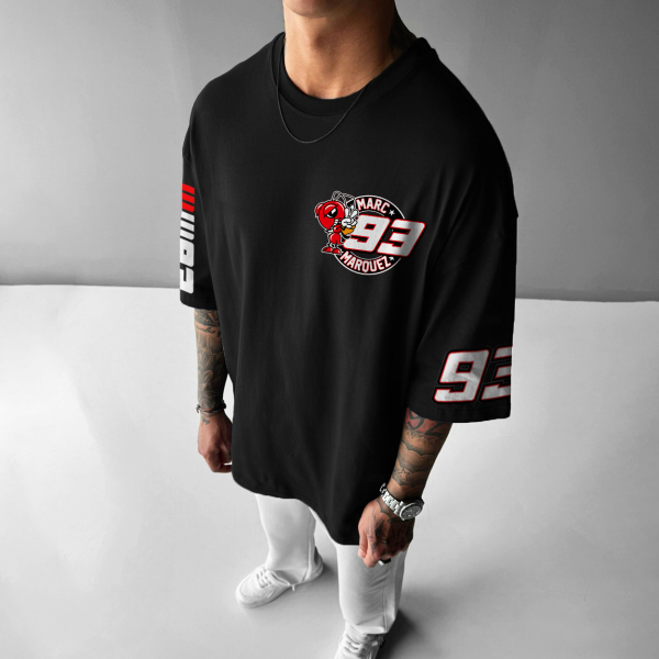 Unisex Motorcycle NO.93 Rider Oversized T-Shirt