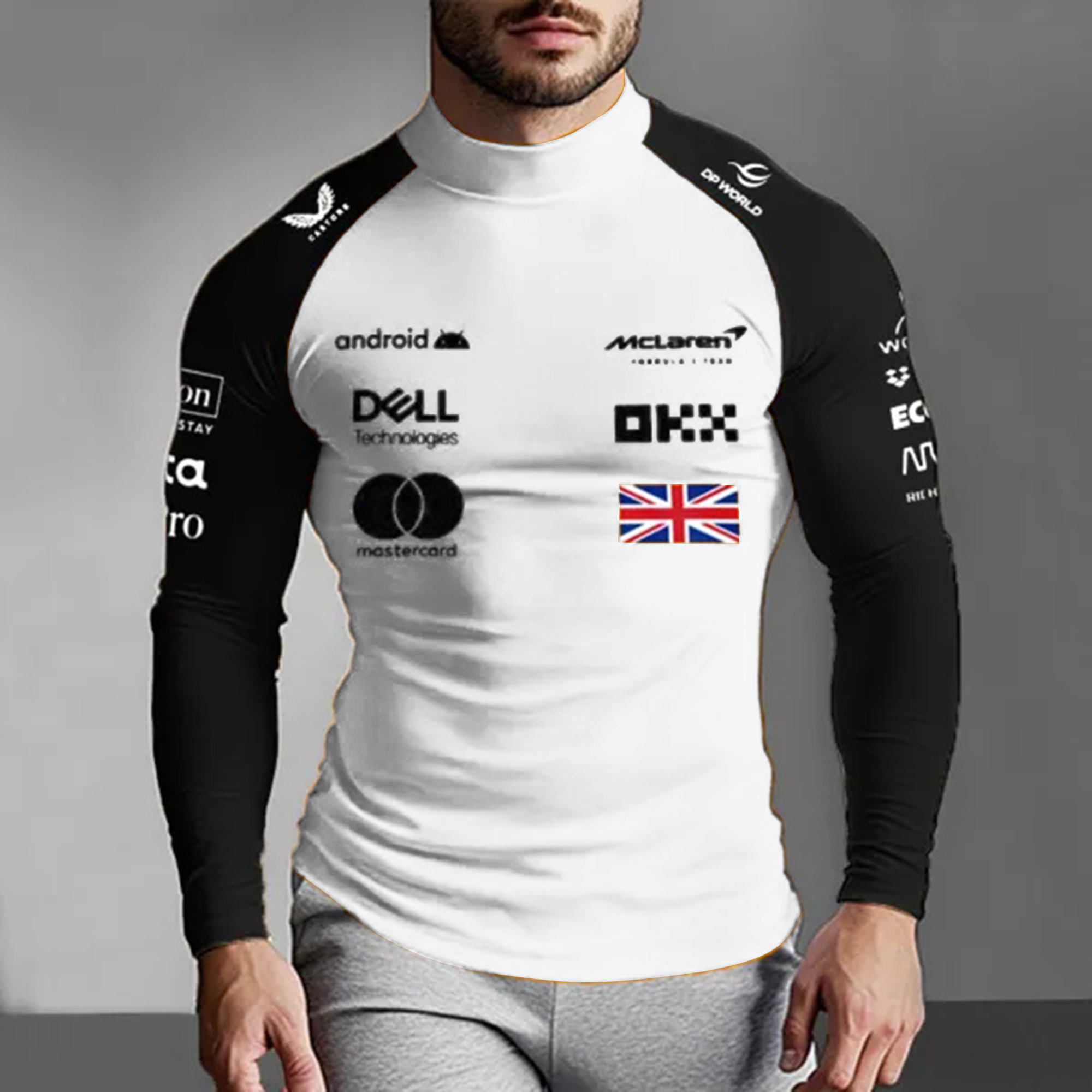 Unisex Racing Slim Compression Long Sleeve T-Shirt