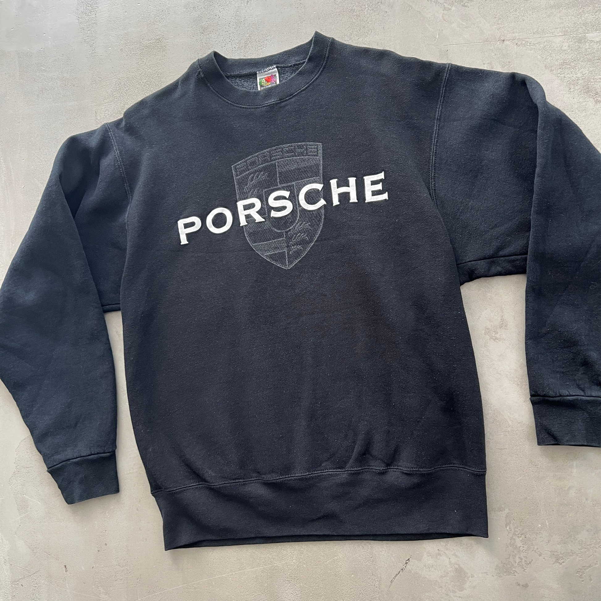 Unisex Vintage Oversized Casual Sweatshirt With Embroidered Sports Car Logo