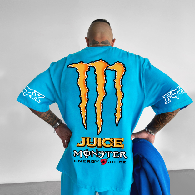 Oversize Racing Graphic Print Tee