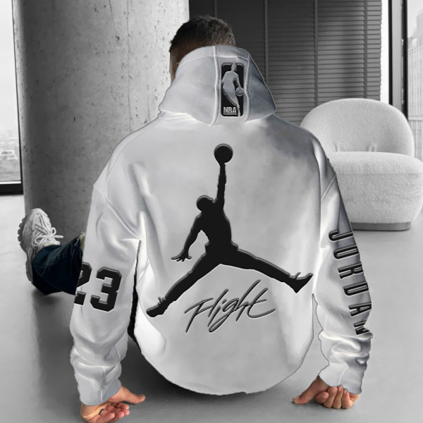 Unisex Basketball Game Stars Sports Fitness Printed Casual Autumn and Winter Oversized Hoodies