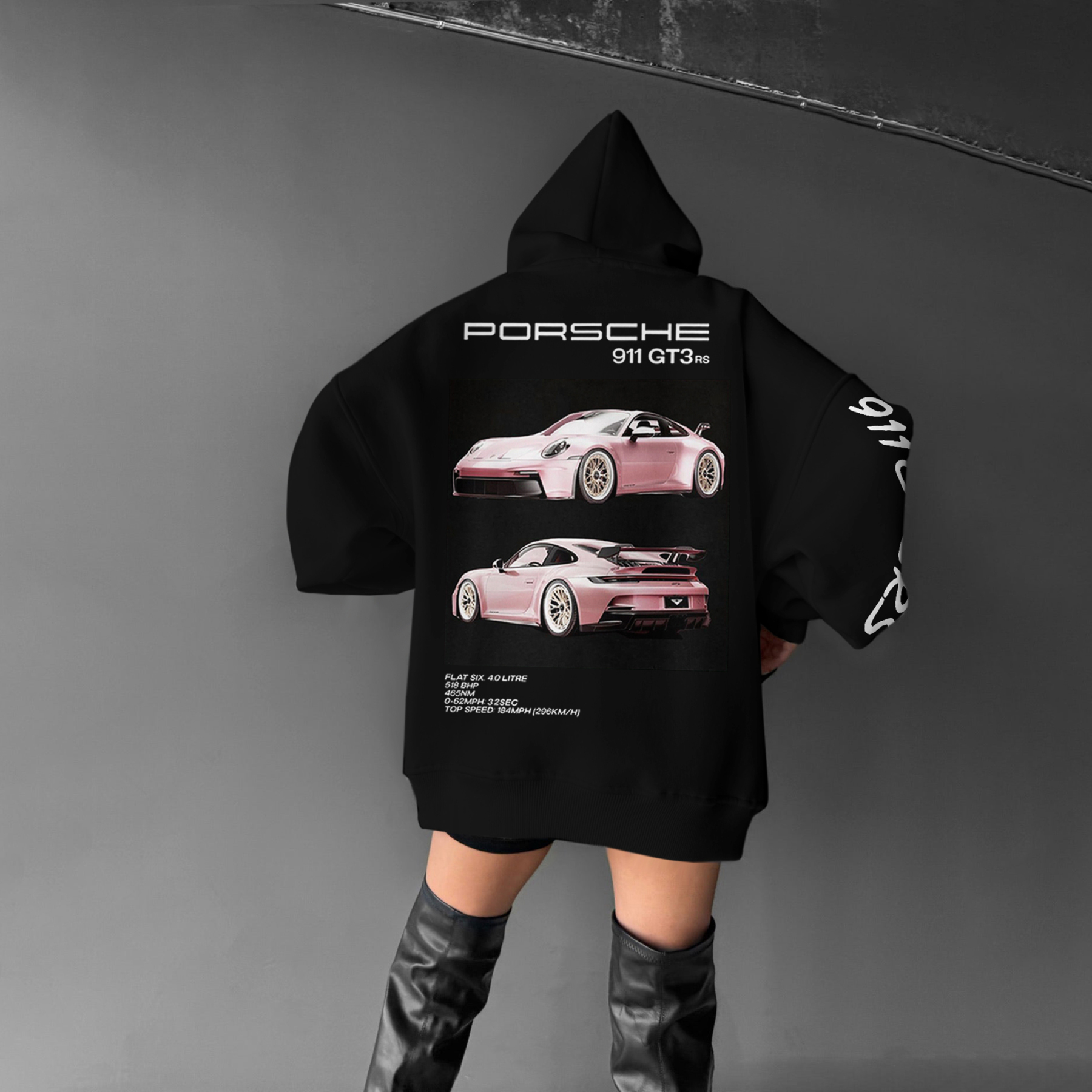 Oversize Sports Car 911 GT3RS Hoodie
