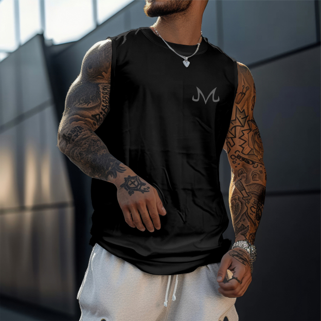 Casual Dragon Ball Anime Villain Printed Tank Top