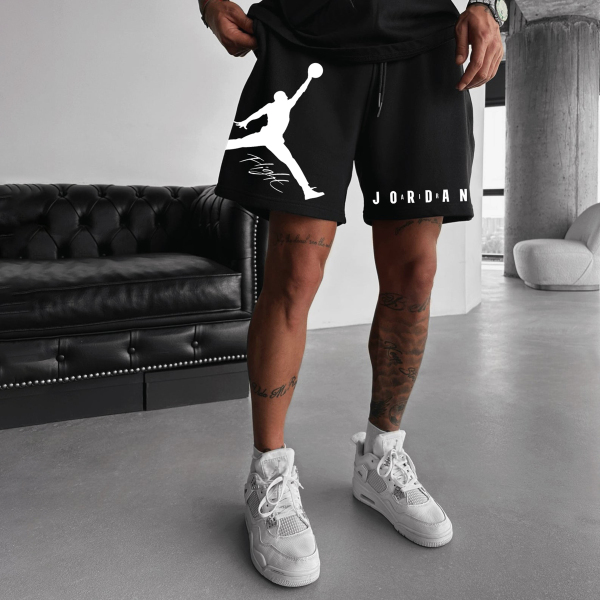 Men's street style basketball print shorts