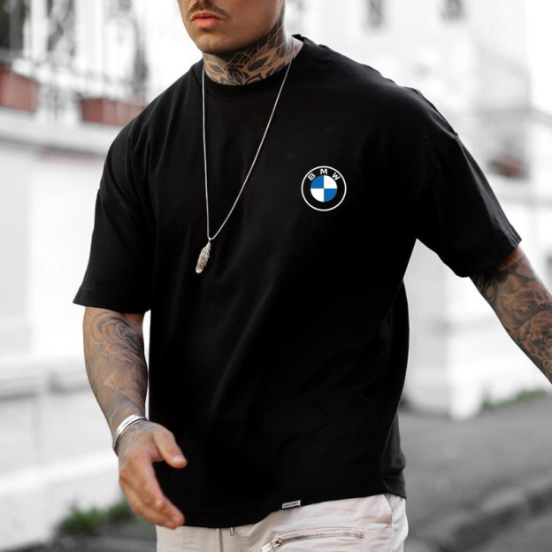 "" Racing Print Casual Sports Cotton T-Shirt