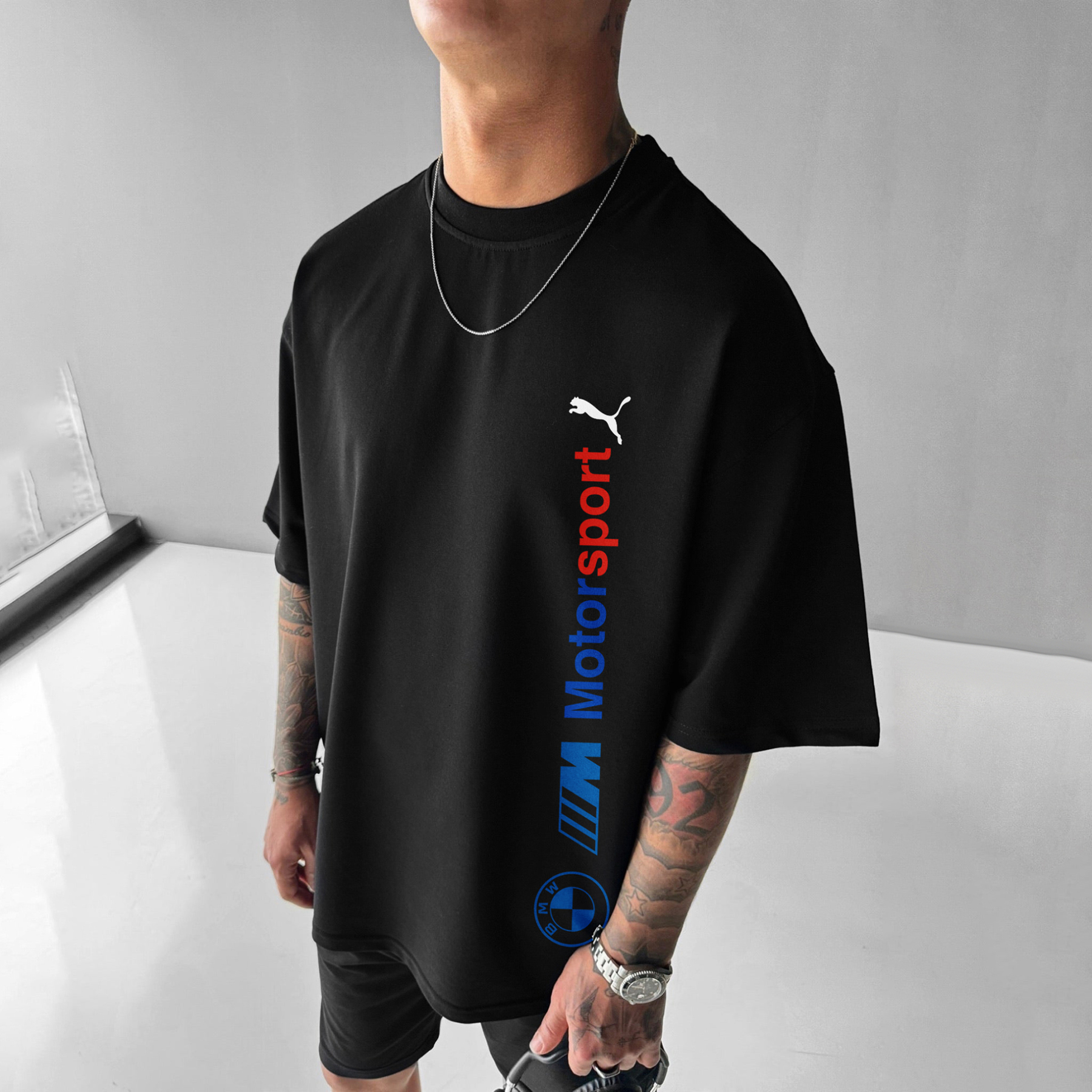 Unisex Casual Sports Car Print T-shirt