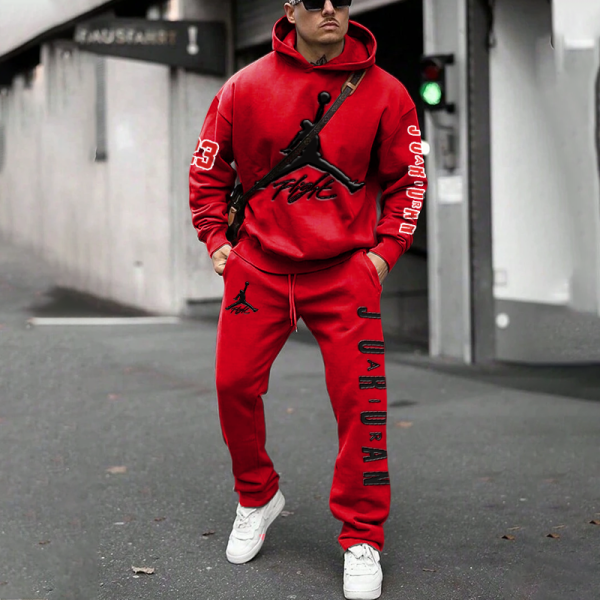 Unisex Basketball Print Oversized Streetwear Red Short-Sleeved T-shirt