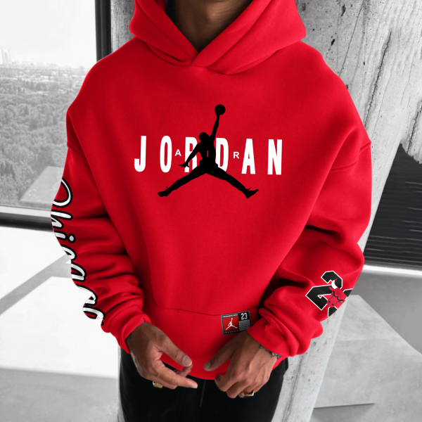 Oversized Unisex Basketball Print Hoodie